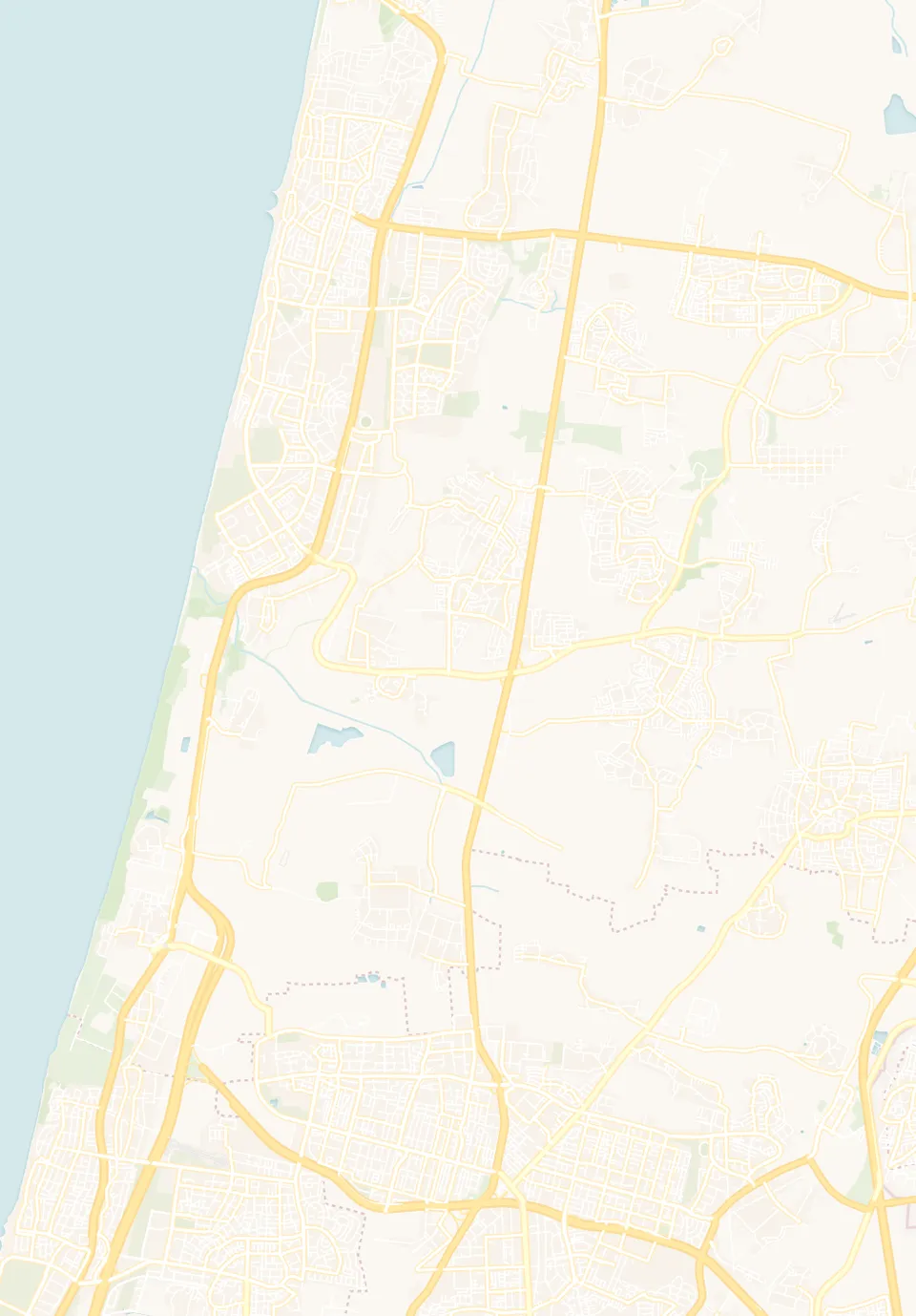 Carte de la zone d’intervention — Netanya, Kfar Saba, Ra'anana et les localités du Sharon